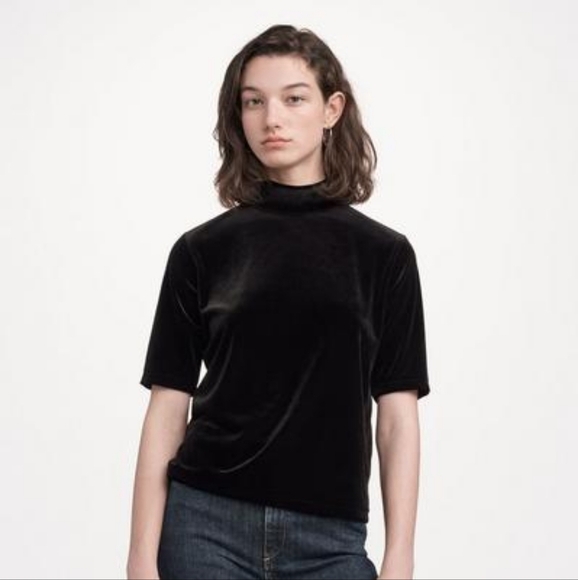 Rag & Bone Thea Cutout Velvet Top - Picture 1 of 11